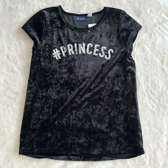 New Children’s Place Velvet Princess Top Size Large 10 - Picture 1 of 4